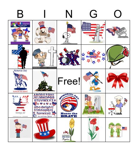 Free Printable Memorial Day Bingo Cards